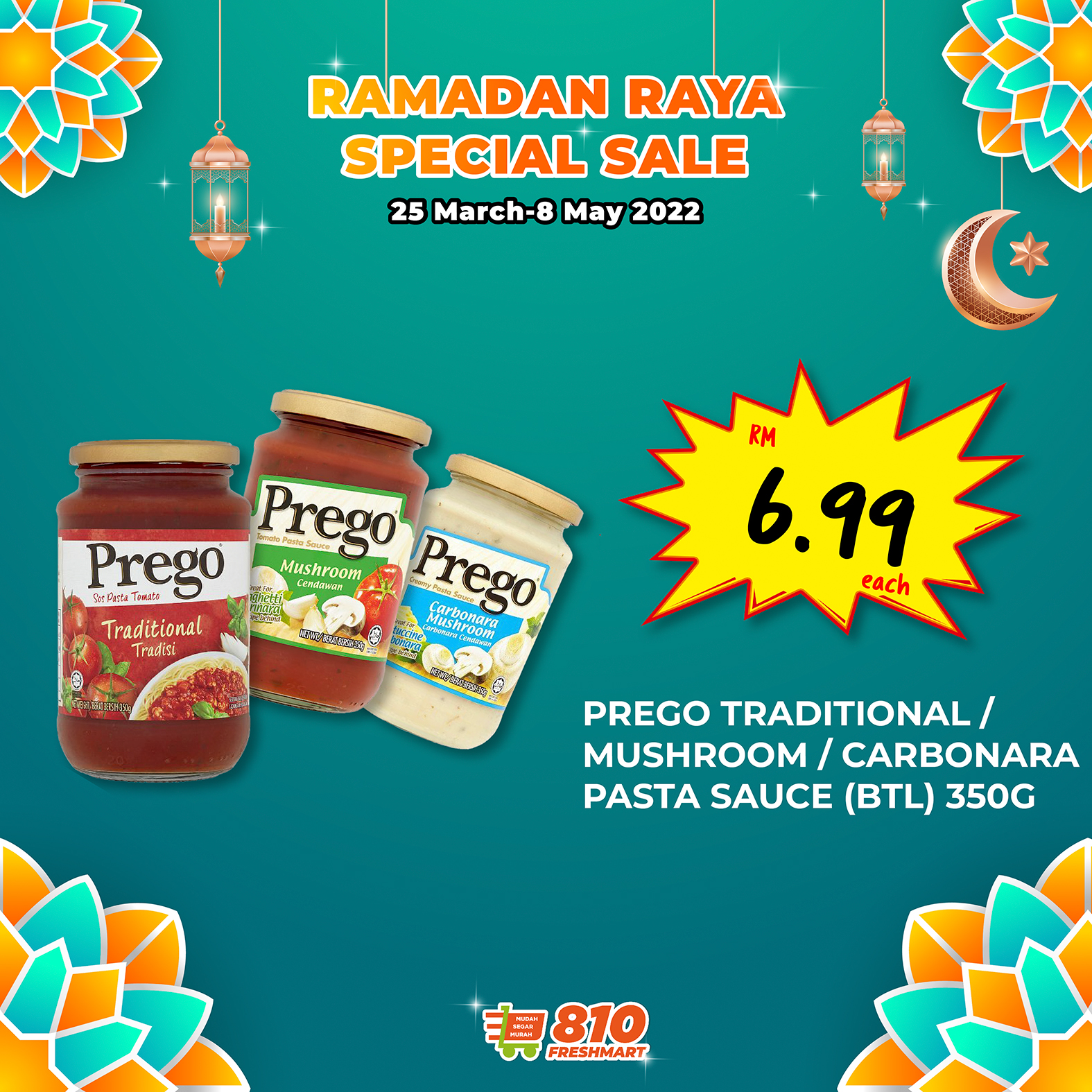 Prego pasta sauce 290g - 300g